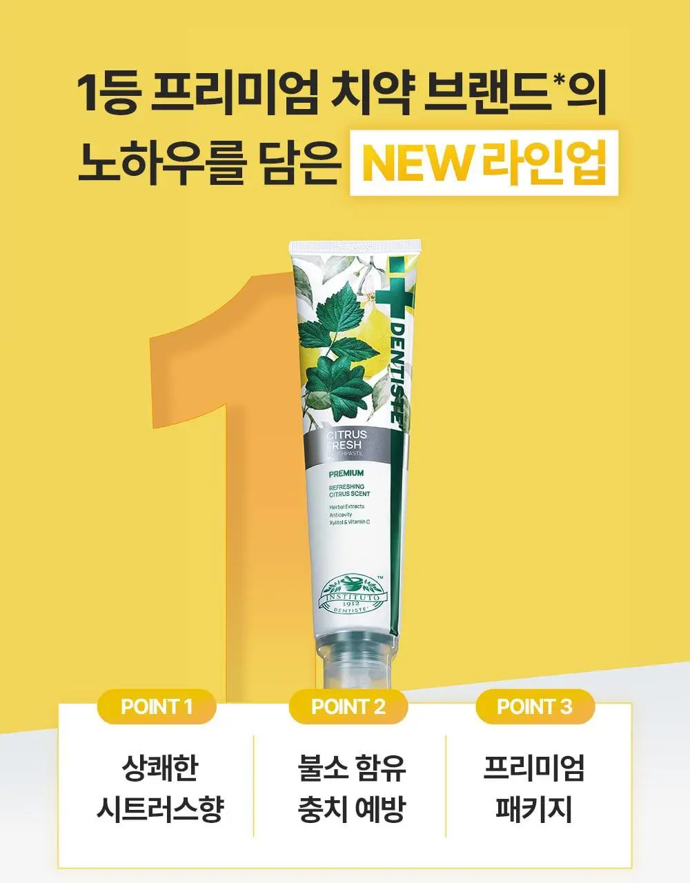 [불소 포함/대용량] 덴티스테 시트러스 후레쉬 치약 200g 상세페이지 3